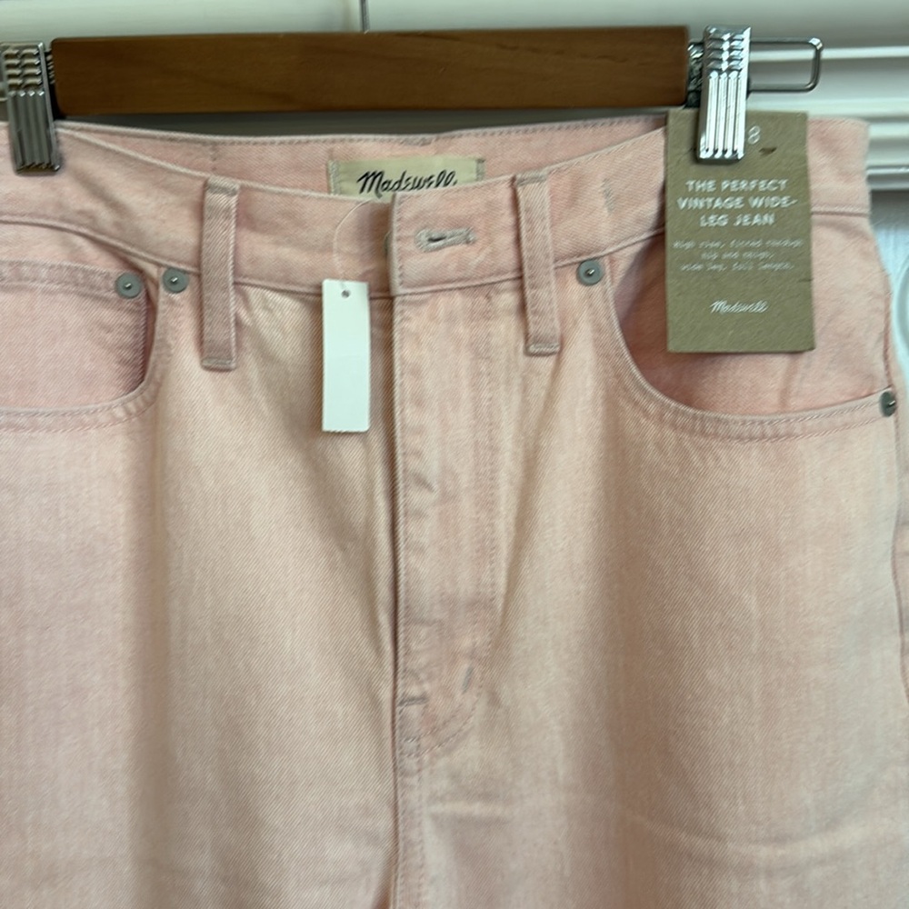 Madewell Classic Straight-Leg Jeans in Blush Pink - Picture 2 of 4